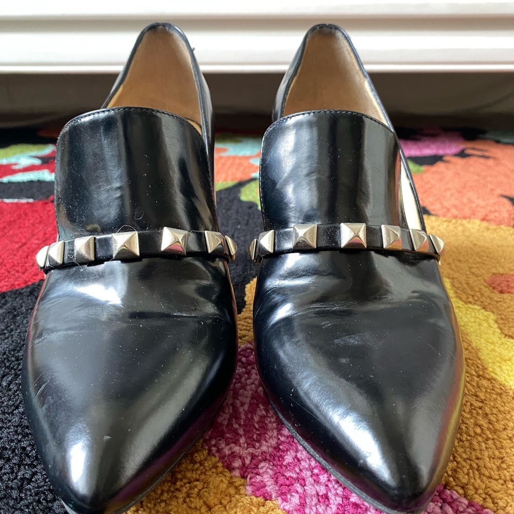 MARVIN K, Black-studded heels size 9.5